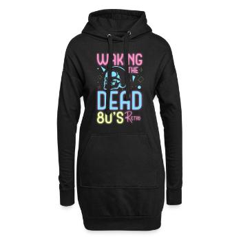 Neon Musik Geek Neon Party - Hoodie-Kleid - Schwarz - Vorne