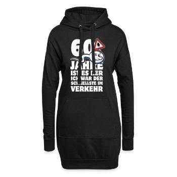 60 Jahre ist es her - der Schnellste im Verkehr - Hoodie-Kleid - Schwarz - Vorne