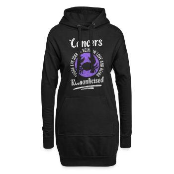 Cancer Astrologie Élément Eau - Sweat-shirt à capuche long Femme - noir - Devant