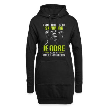 Skydiver Sky Sports Extrêmes Vol - Sweat-shirt à capuche long Femme - noir - Devant