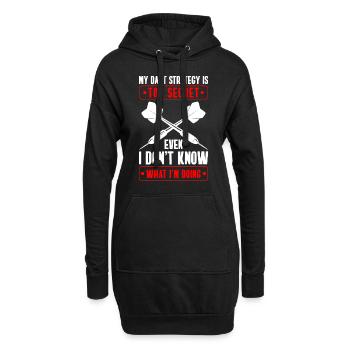 Dartscheibe Game Bullseye Wettkampf - Hoodie-Kleid - Schwarz - Vorne