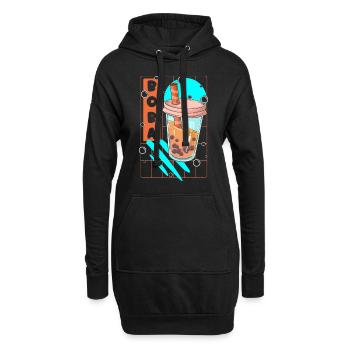 Boba Tapioka - Sweat-shirt à capuche long Femme - noir - Devant