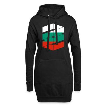 Bulgarien Flagge Bulgarische Fahne Goldstrand - Hoodie-Kleid - Schwarz - Vorne