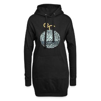 devil-fruit - Sweat-shirt à capuche long Femme - noir - Devant