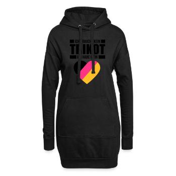Ich brauche kein Trikot - Deutschland Fan Shirt - Hoodie-Kleid - Schwarz - Vorne