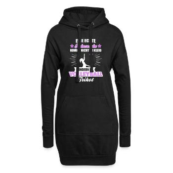 une vraie princesse ne vient pas dans la robe, mais - Sweat-shirt à capuche long Femme - noir - Devant
