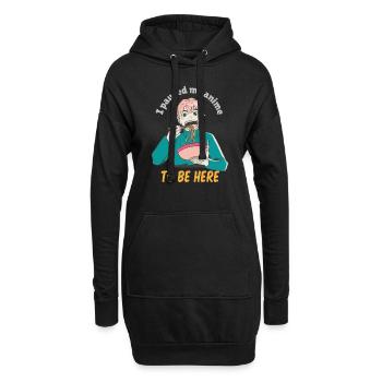 I Paused My Anime To Be Here Anime & Ramen Designs - Hoodie-Kleid - Schwarz - Vorne