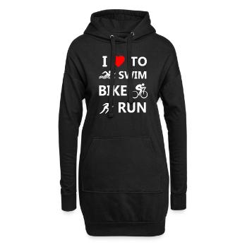 Triathlon Natation Bike Run Marathon - Sweat-shirt à capuche long Femme - noir - Devant