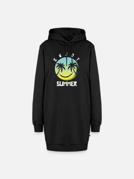 Enjoy Summer - Hoodie-Kleid - Schwarz