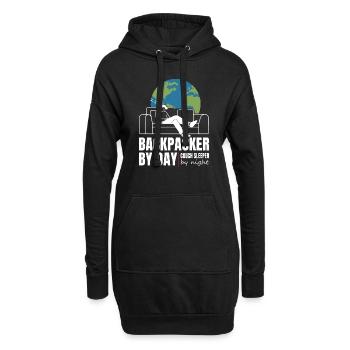 Backpacker le jour Couch Sleeper la nuit - Sweat-shirt à capuche long Femme - noir - Devant