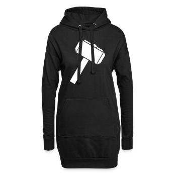 Marteau 01 - Sweat-shirt à capuche long Femme - noir - Devant