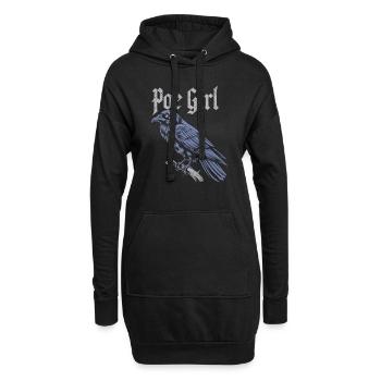 Stilvolle Literatur-Liebe - Hoodie-Kleid - Schwarz - Vorne