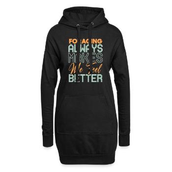 La recherche de nourriture me fait toujours me sentir mieux Design - Sweat-shirt à capuche long Femme - noir - Devant