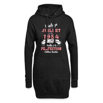 70th Anniversary - Vintage - July 1954 - Hoodie Dress - black - Front
