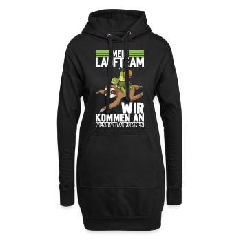 Joggen Sport Lustiger Spruch - Hoodie-Kleid - Schwarz - Vorne