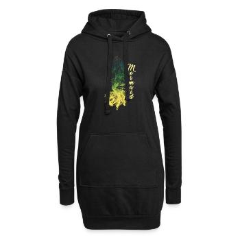 Meerjungfrau Seejungfrau Nixe Märchen - Hoodie-Kleid - Schwarz - Vorne