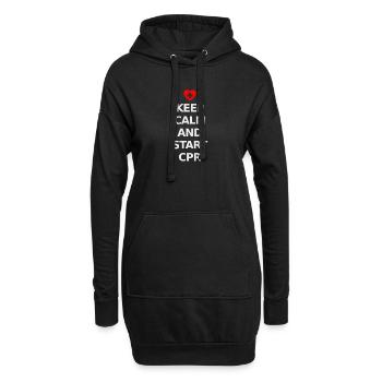 Idée cadeau de secourisme en RCP pour infirmières - Sweat-shirt à capuche long Femme - noir - Devant