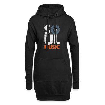 Soul musique cadeau enfants Noël - Sweat-shirt à capuche long Femme - noir - Devant