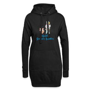 Bald Grosser Großer Bruder T-Shirt Indianer Hase - Hoodie-Kleid - Schwarz - Vorne