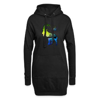 Kölner Dom Geißbock Hennes - Sweat-shirt à capuche long Femme - noir - Devant