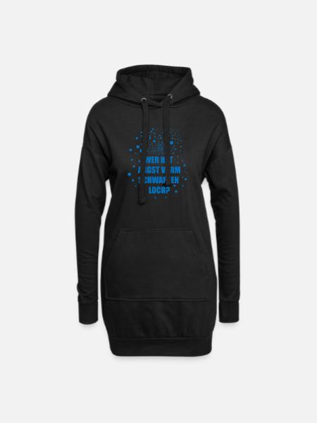 Astronomie - Hoodie-Kleid - Schwarz