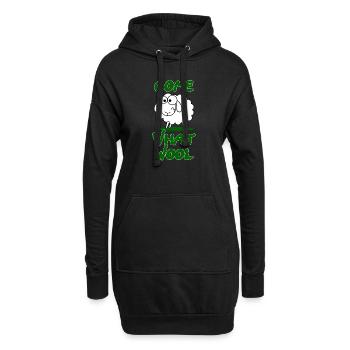 Venez ce cadeau de conception drôle de laine Schaaf - Sweat-shirt à capuche long Femme - noir - Devant