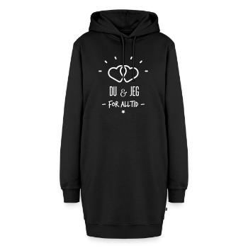 DU & JEG - Sweat-shirt à capuche long Femme - noir - Devant