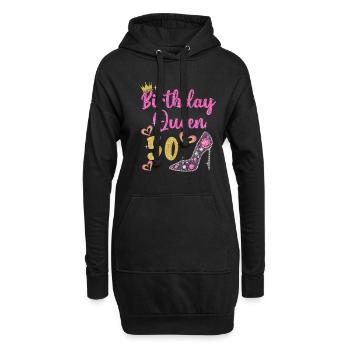 50.Geburtstag Königin 50 Jahre Fünfzig - Hoodie-Kleid - Schwarz - Vorne
