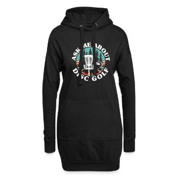 Posez-moi des questions sur Disc Golf Frolf lanceur récréatif - Sweat-shirt à capuche long Femme - noir - Devant