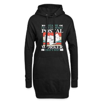 Ich bin der kompetente Postangestellte Briefträger - Hoodie-Kleid - Schwarz - Vorne