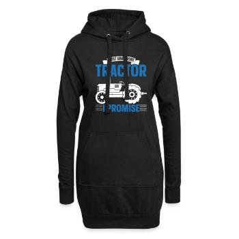 Nur noch einen Traktor verspreche ich Bauernhof Ba - Hoodie-Kleid - Schwarz - Vorne