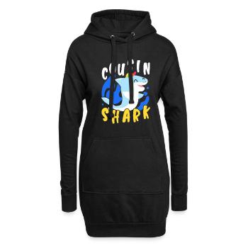 Cousin Hai-Liebhaber Meeresbiologie Meerestier - Hoodie-Kleid - Schwarz - Vorne