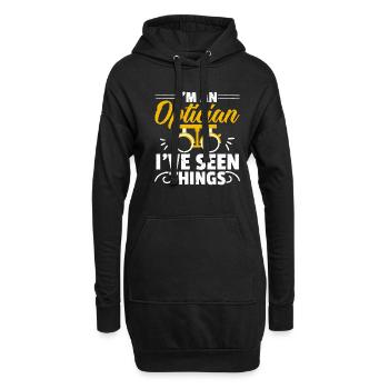 Ich bin Optiker, ich habe viel gesehen Optometrist - Hoodie-Kleid - Schwarz - Vorne
