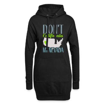 Ne pas Californie Mon Nevada USA Amérique Nevadan - Sweat-shirt à capuche long Femme - noir - Devant