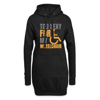Zu sexy für meinen Rollstuhl Amputierte Amputation - Hoodie-Kleid - Schwarz - Vorne