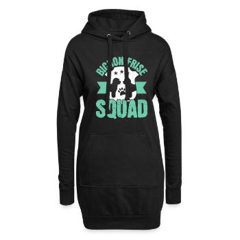 Bichon Frise Kader Dog Lover chiot Paw Lieb - Sweat-shirt à capuche long Femme - noir - Devant