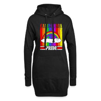 Kalifornien Stolz USA Amerika Kalifornisch LGBTQ - Hoodie-Kleid - Schwarz - Vorne