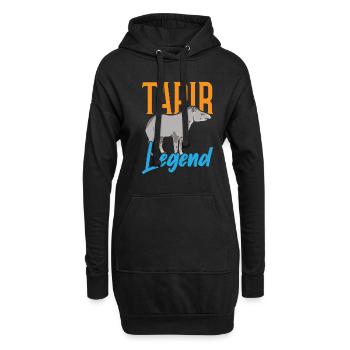 Tapir-Legende Wildtier Tierpfleger Tapirrific - Hoodie-Kleid - Schwarz - Vorne