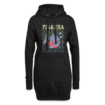 Piranha-Sammler Aquarianer Aquaristik Fischhaltung - Hoodie-Kleid - Schwarz - Vorne