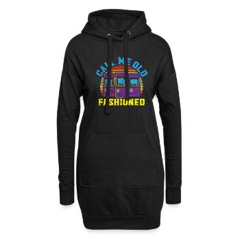 Call Me Old Fashioned Arcade Videospiel Gamer - Hoodie-Kleid - Schwarz - Vorne