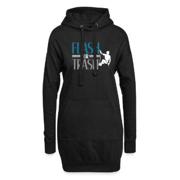 Flash ou Trash Rock Climber Boulderer Bouldering - Sweat-shirt à capuche long Femme - noir - Devant