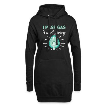 Je marche sur le gaz pour une anesthésie vivante - Sweat-shirt à capuche long Femme - noir - Devant