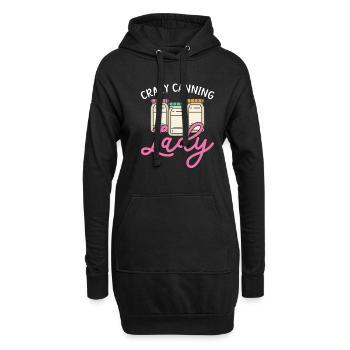 Crazy Canning Lady Konservenbehälter Konserven - Hoodie-Kleid - Schwarz - Vorne