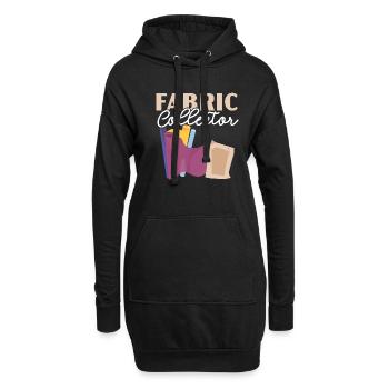 Collecteur de tissus, matelassage, crochet, couture - Sweat-shirt à capuche long Femme - noir - Devant