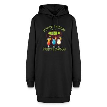 Meister des Trankes: Geister & Schatten Halloween - Hoodie-Kleid - Schwarz - Vorne