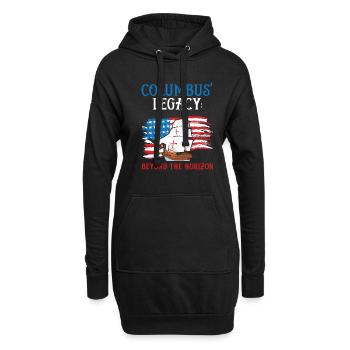 L’héritage de Christophe Colomb : au-delà de l’horizon Kolu - Sweat-shirt à capuche long Femme - noir - Devant