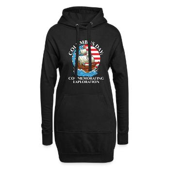 Columbus Day: To commemorate the discovery of K - Hoodie Dress - black - Front