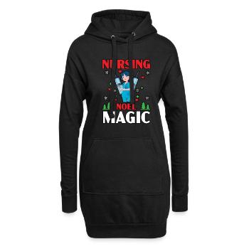 Soins infirmiers Noel Magic Medical Patients - Sweat-shirt à capuche long Femme - noir - Devant