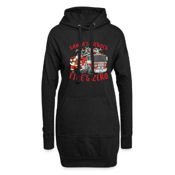 Brigade de pompiers des héros du Père Noël Zero Firefighting Weih - Sweat-shirt à capuche long Femme - noir - Devant