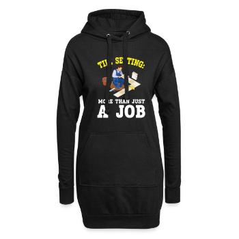 Fliesenleger Fliesensetzer Beruf Fugenleger Fliese - Hoodie-Kleid - Schwarz - Vorne
